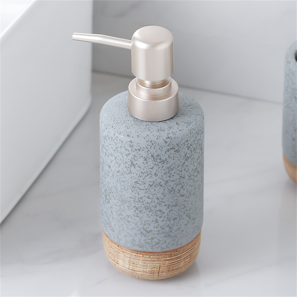 4PCS Brown Base Ceramic Bathro - Zara Home Bathroom Set บทวิจารณ์และราคา