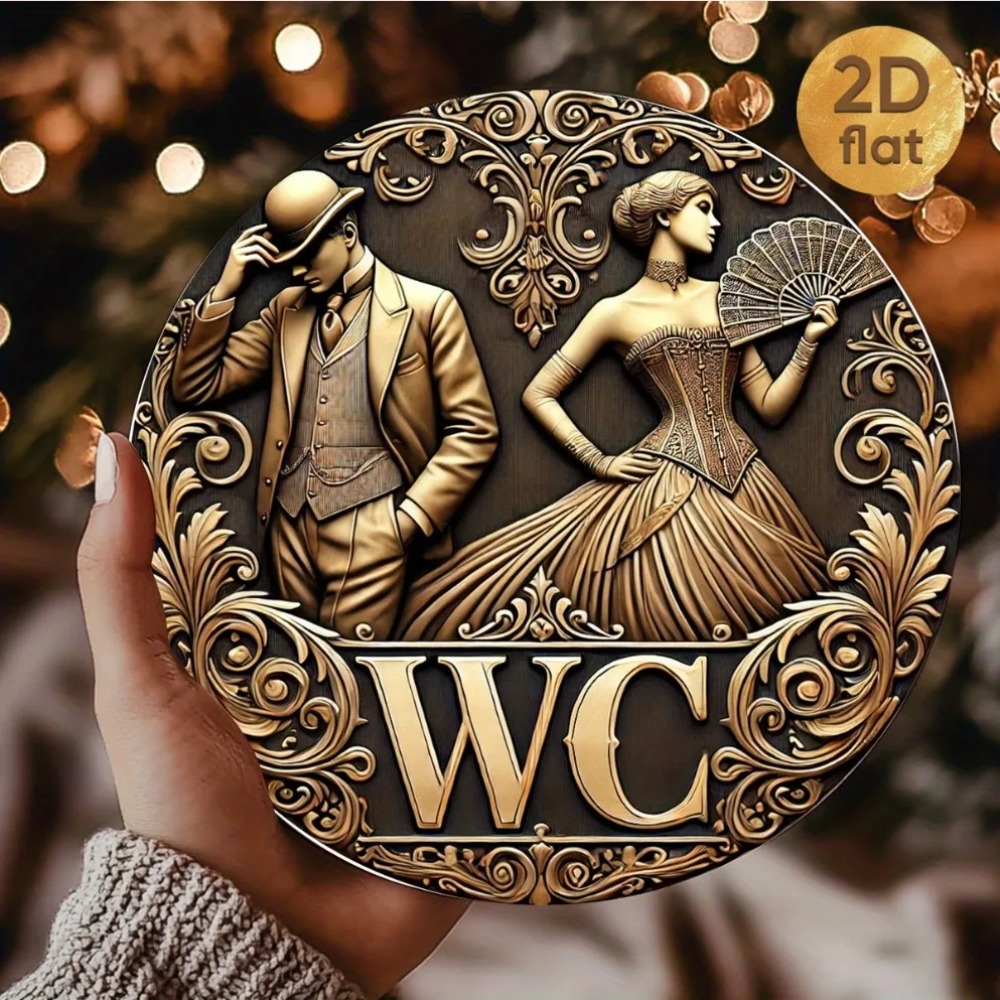 Vintage European Toilet Sign,  - Home Bathroom Door Signs บทวิจารณ์และราคา