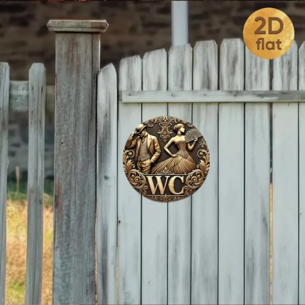 Vintage European Toilet Sign,  - Home Bathroom Door Signs บทวิจารณ์และราคา