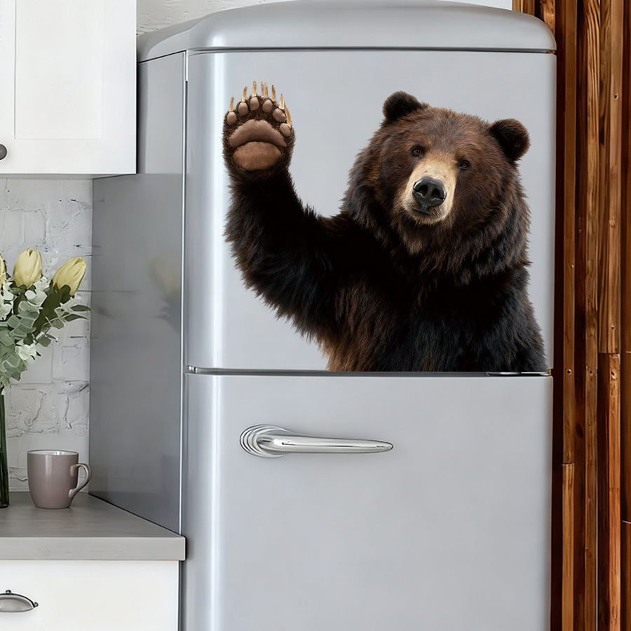 1Pc Lifelike Bear Wall Sticker - Home One Bathroom บทวิจารณ์และราคา