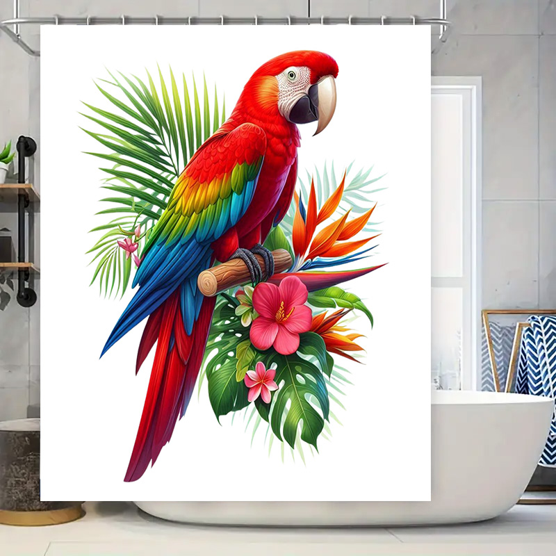 Vibrant Parrot Shower Curtain  - Home Bathroom Decor Ideas บทวิจารณ์และราคา