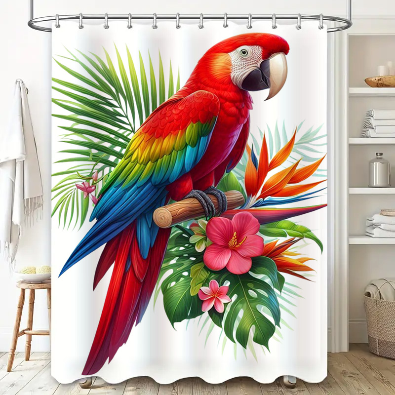 Vibrant Parrot Shower Curtain  - Home Bathroom Decor Ideas บทวิจารณ์และราคา