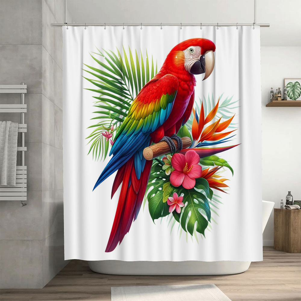 Vibrant Parrot Shower Curtain  - Home Bathroom Decor Ideas บทวิจารณ์และราคา