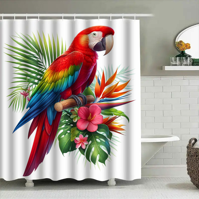 Vibrant Parrot Shower Curtain  - Home Bathroom Decor Ideas บทวิจารณ์และราคา