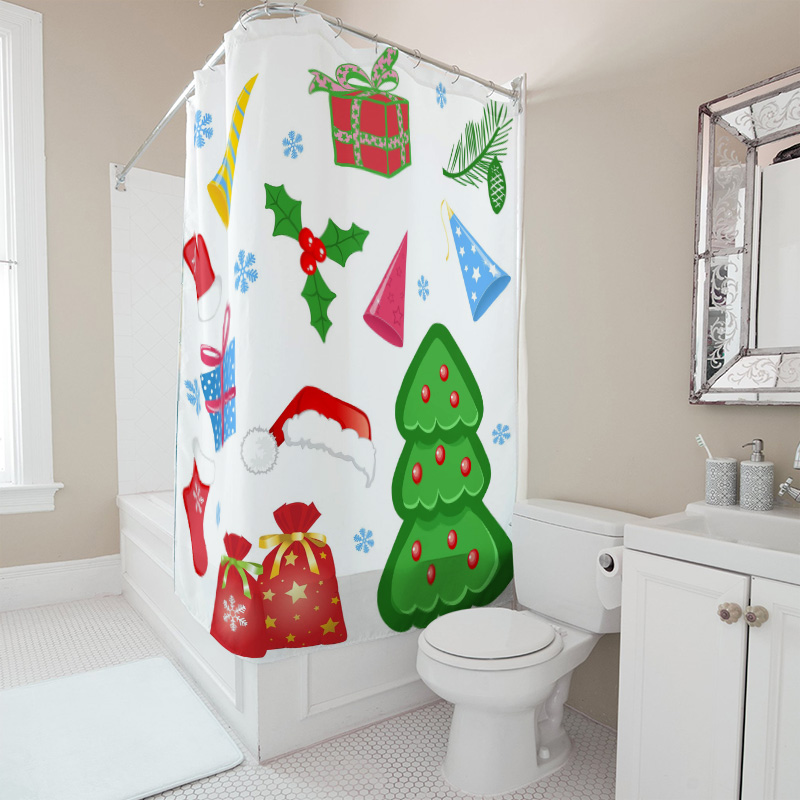 TU Shower Curtain Christmas Fo - Home Bathroom Decor Ideas บทวิจารณ์และราคา