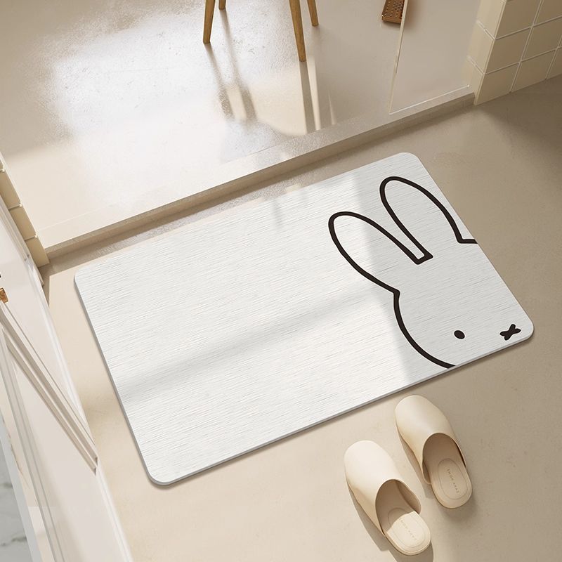 Kawaii Miffy Floor Mat Simple  - Home Bathroom Mats บทวิจารณ์และราคา