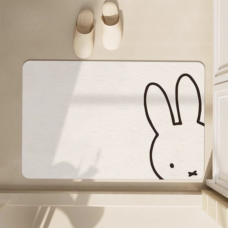 Kawaii Miffy Floor Mat Simple  - Home Bathroom Mats บทวิจารณ์และราคา
