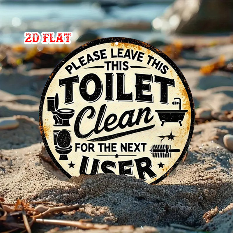 Vintage Restroom Rules Rustic  - Home Bathroom Etiquette บทวิจารณ์และราคา
