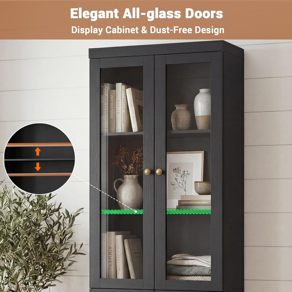 80 Tall Glass Door Bookcase wi - Home & Bathroom Building Products Pte Ltd บทวิจารณ์และราคา
