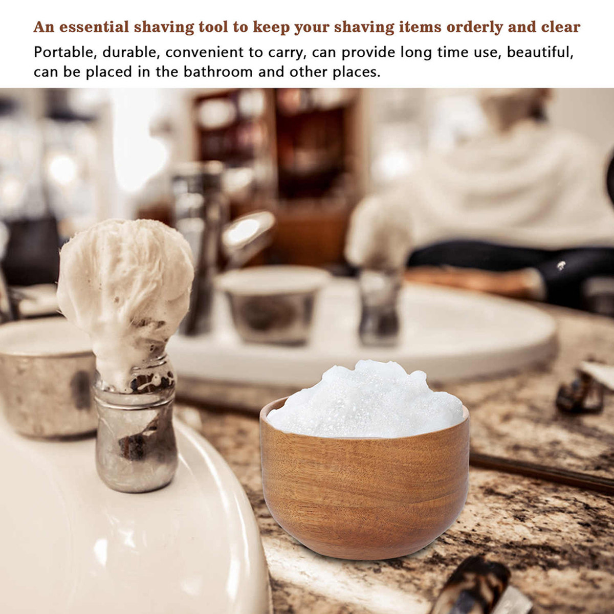 Wooden Men Shaving Bowl Light  - Home One Bathroom บทวิจารณ์และราคา