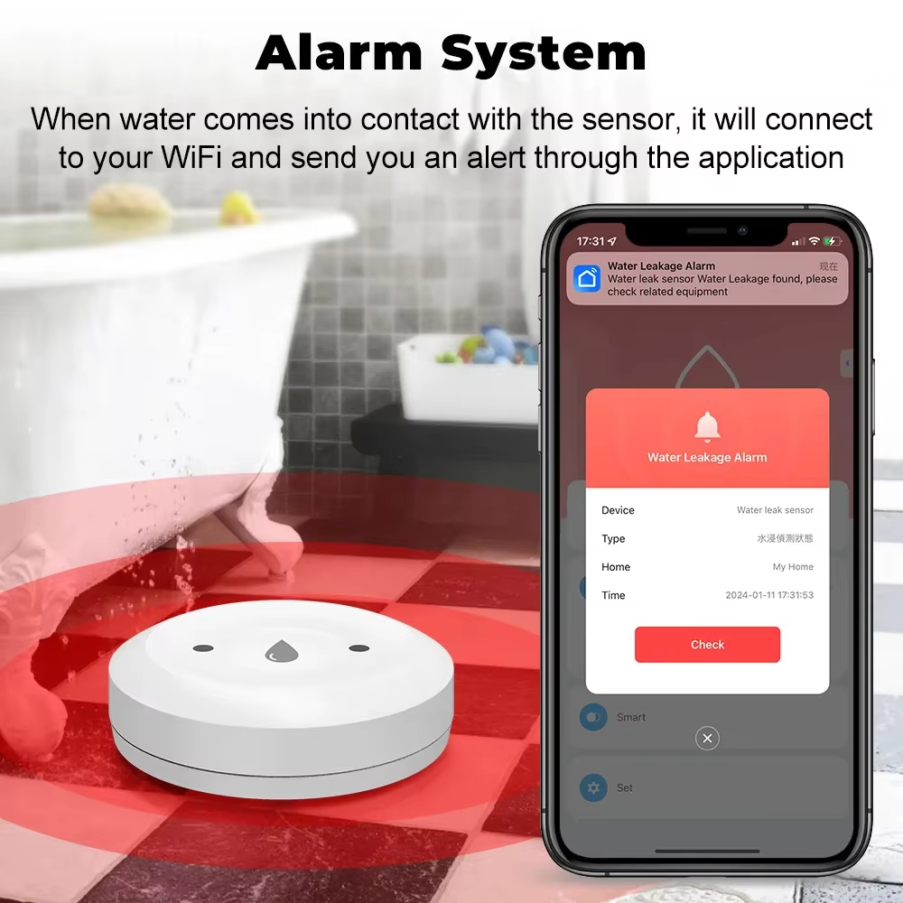Tuya ZigBee 3.0 Water Leak Det - Bathroom Home Improvement บทวิจารณ์และราคา