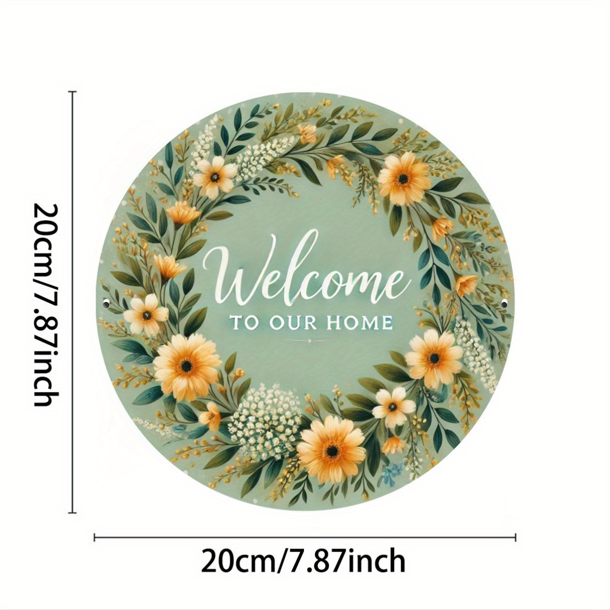 Welcome Home Rustic Floral Wre - Home Bathroom Door Signs บทวิจารณ์และราคา