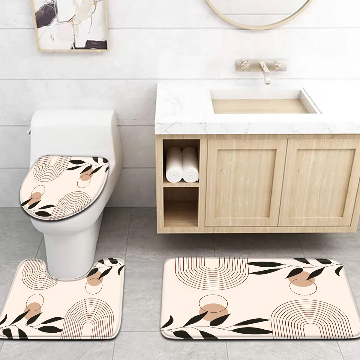 3-piece elegant bathroom floor - Zara Home Bathroom Set บทวิจารณ์และราคา