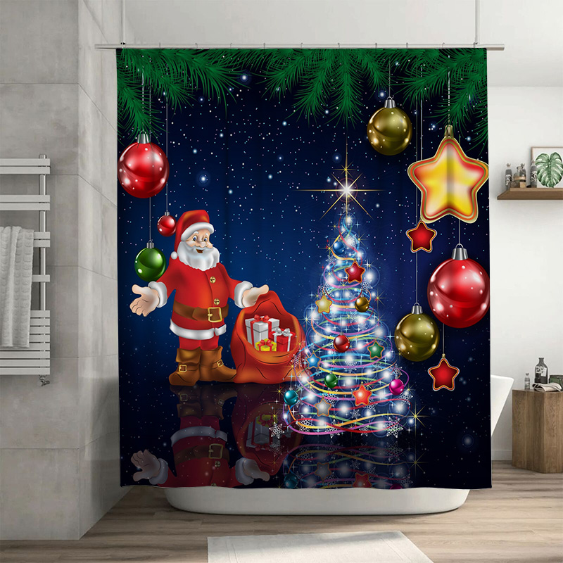 TU Christmas Shower Curtain Sa - Home Bathroom Decor Ideas บทวิจารณ์และราคา