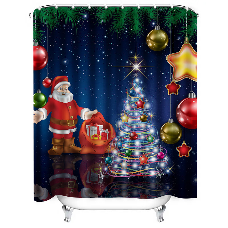 TU Christmas Shower Curtain Sa - Home Bathroom Decor Ideas บทวิจารณ์และราคา