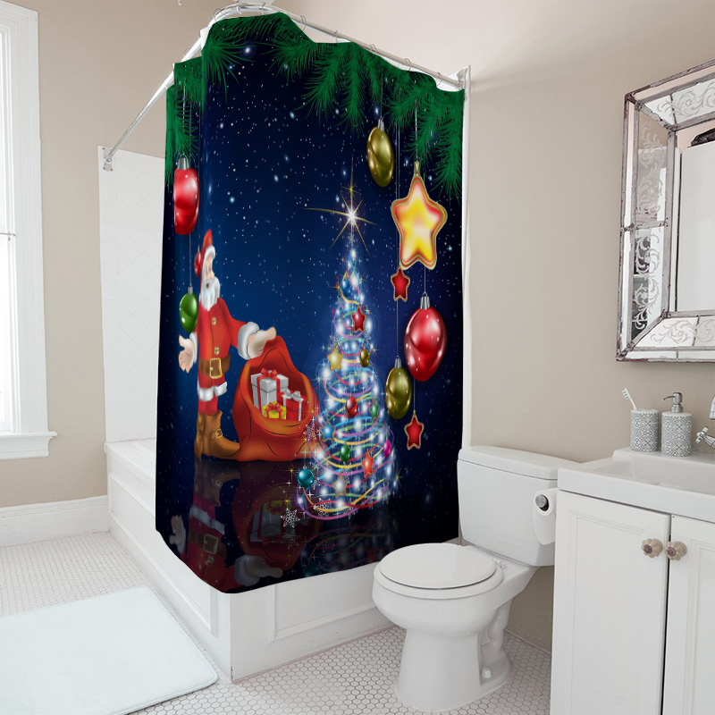 TU Christmas Shower Curtain Sa - Home Bathroom Decor Ideas บทวิจารณ์และราคา