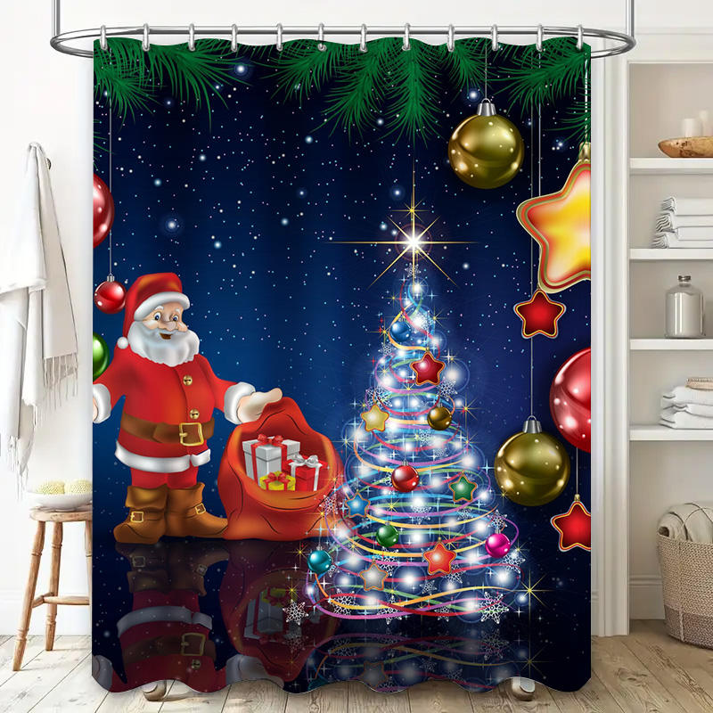 TU Christmas Shower Curtain Sa - Home Bathroom Decor Ideas บทวิจารณ์และราคา