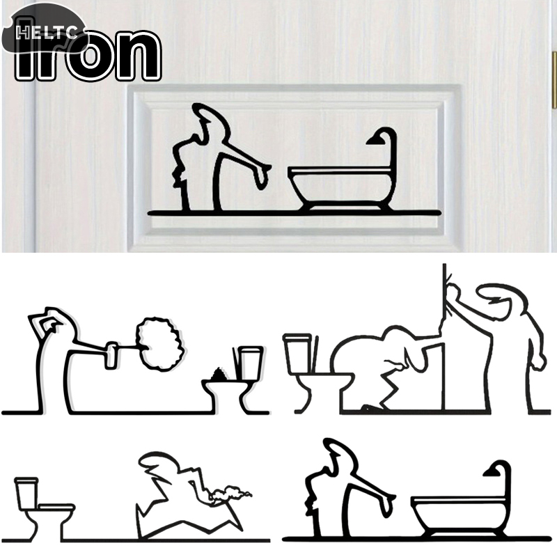 Minimalist Metal Line Bathroom - Home Bathroom Door Signs บทวิจารณ์และราคา