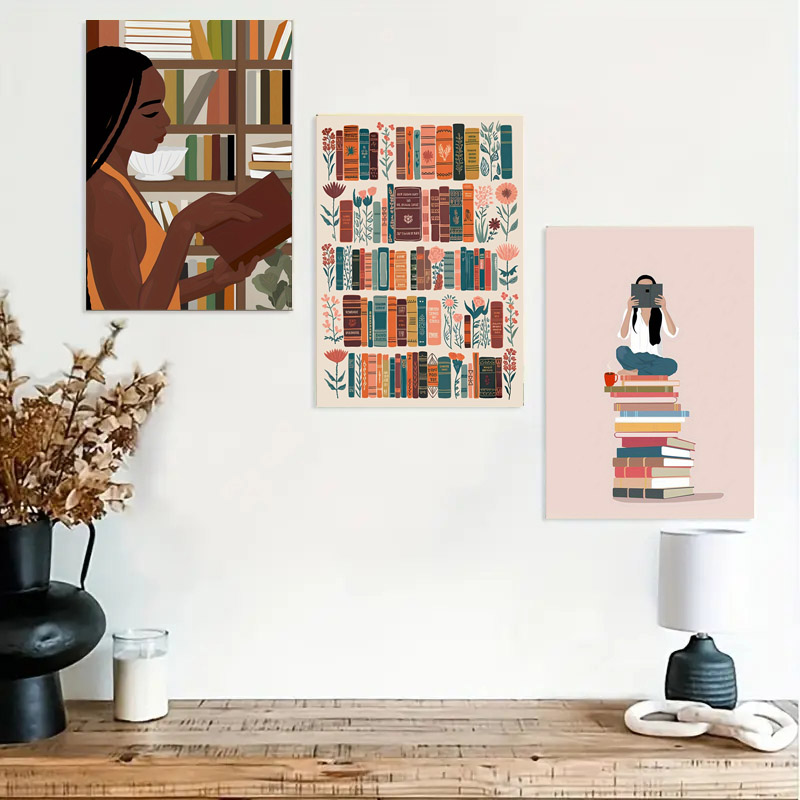1pc Vintage Library Bookshop C - Home Bathroom Pictures บทวิจารณ์และราคา