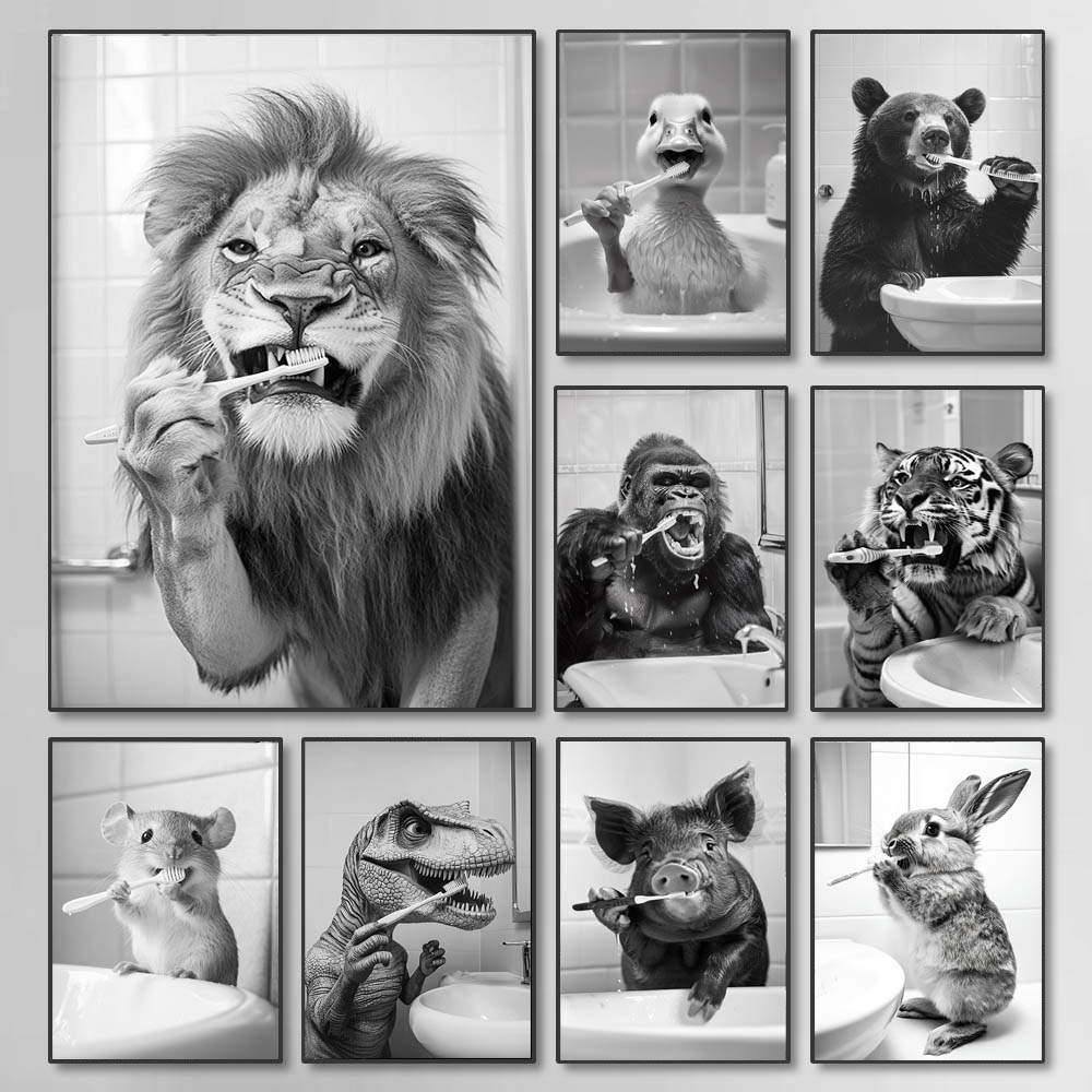 Black White Funny Bathroom Bru - Home Bathroom Pictures บทวิจารณ์และราคา