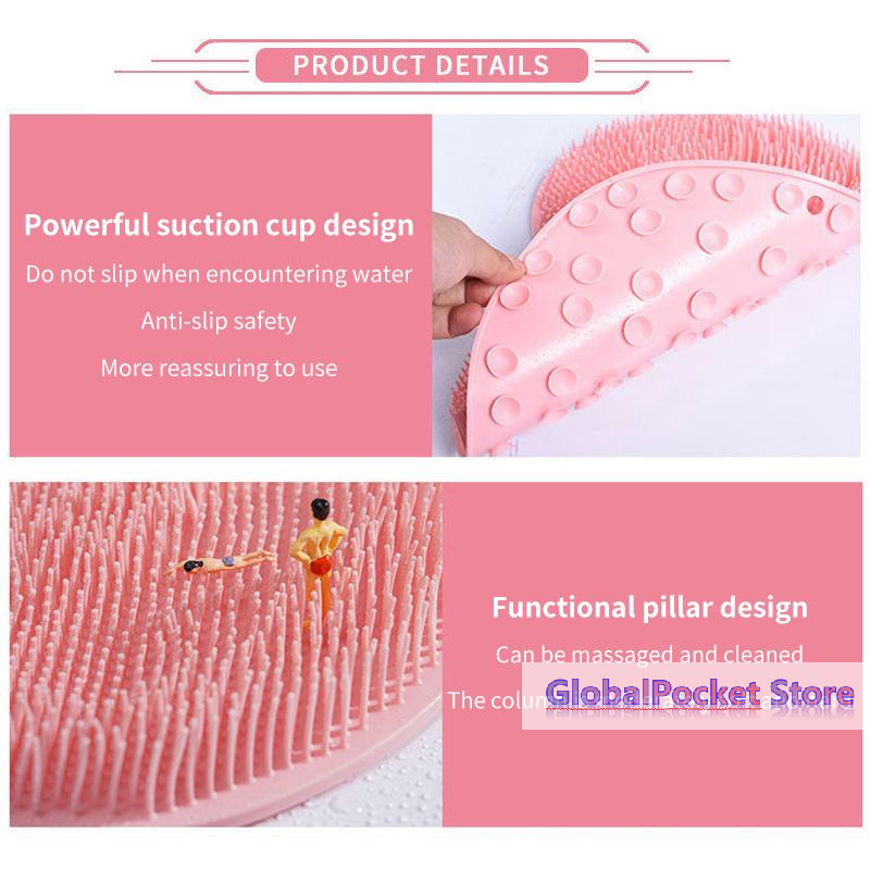 Shower Foot Scrubber Mat Back  - Home Bathroom Mats บทวิจารณ์และราคา