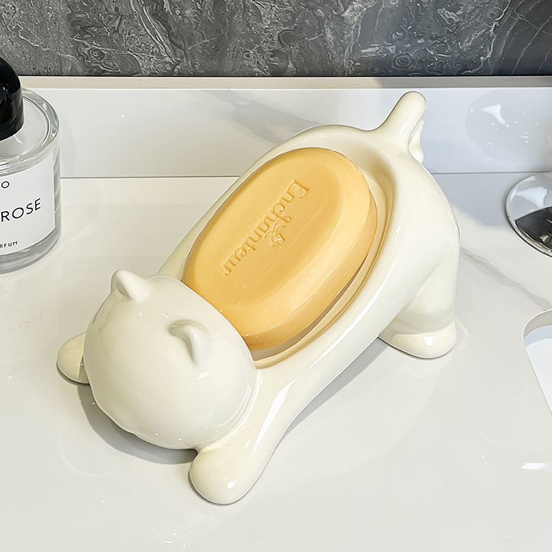 Cute Cat Drain Soap Holder Con - Bathroom Home Improvement บทวิจารณ์และราคา