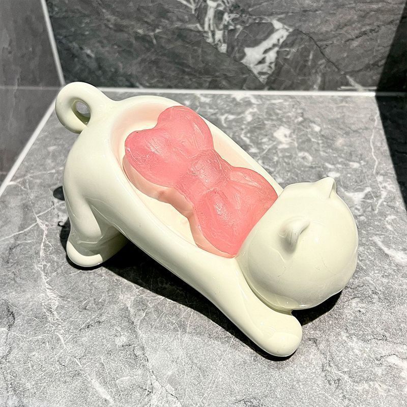 Cute Cat Drain Soap Holder Con - Bathroom Home Improvement บทวิจารณ์และราคา