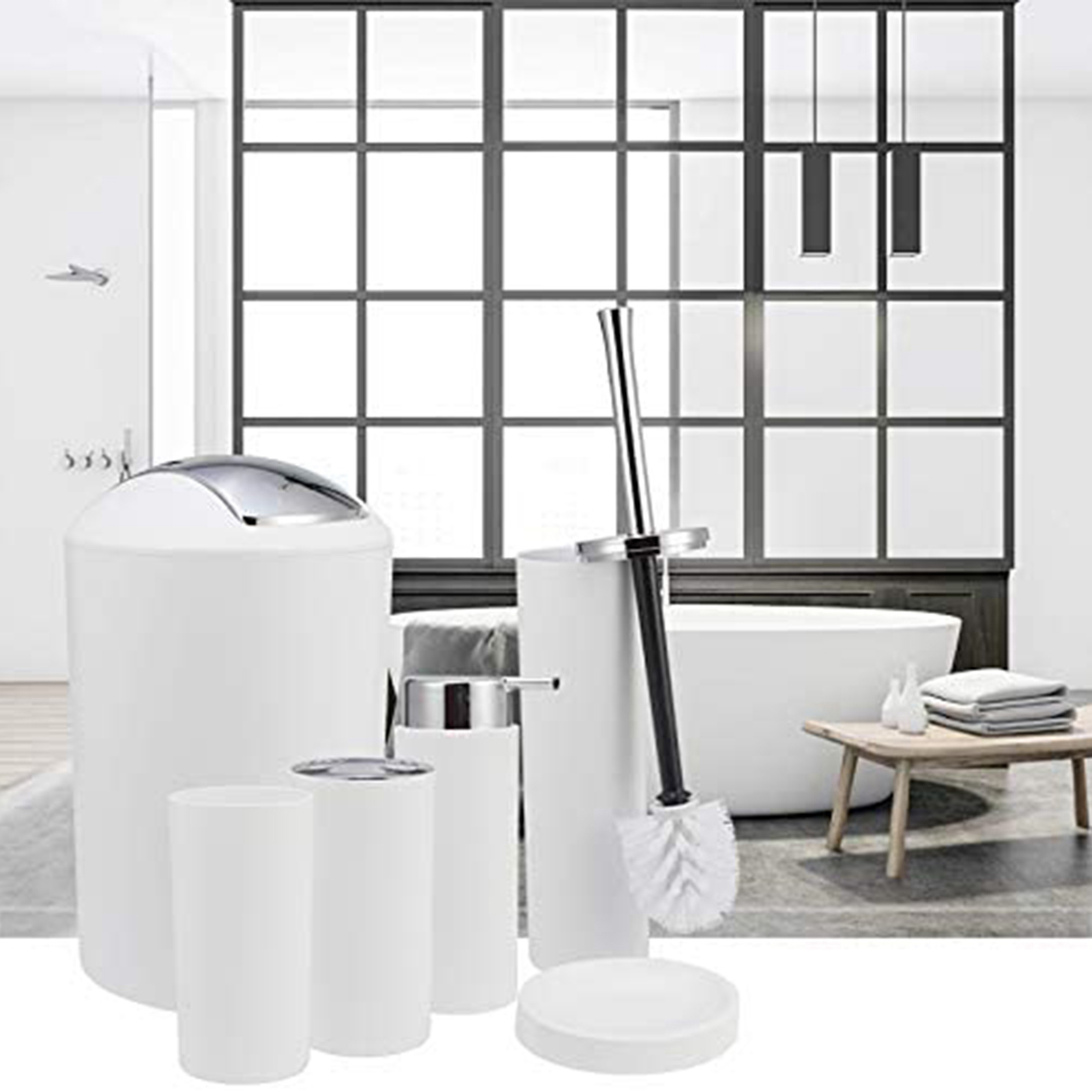 6Pcs Bathroom Accessories Set  - Zara Home Bathroom Set บทวิจารณ์และราคา