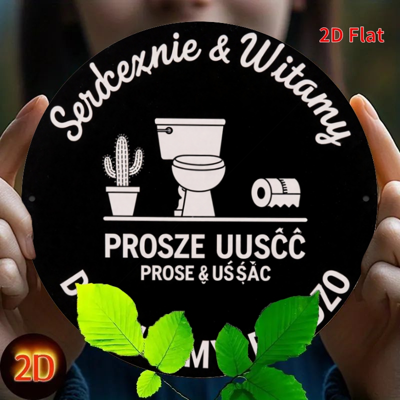 Vintage 7.87in Aluminum Sign,  - Home Bathroom Etiquette บทวิจารณ์และราคา