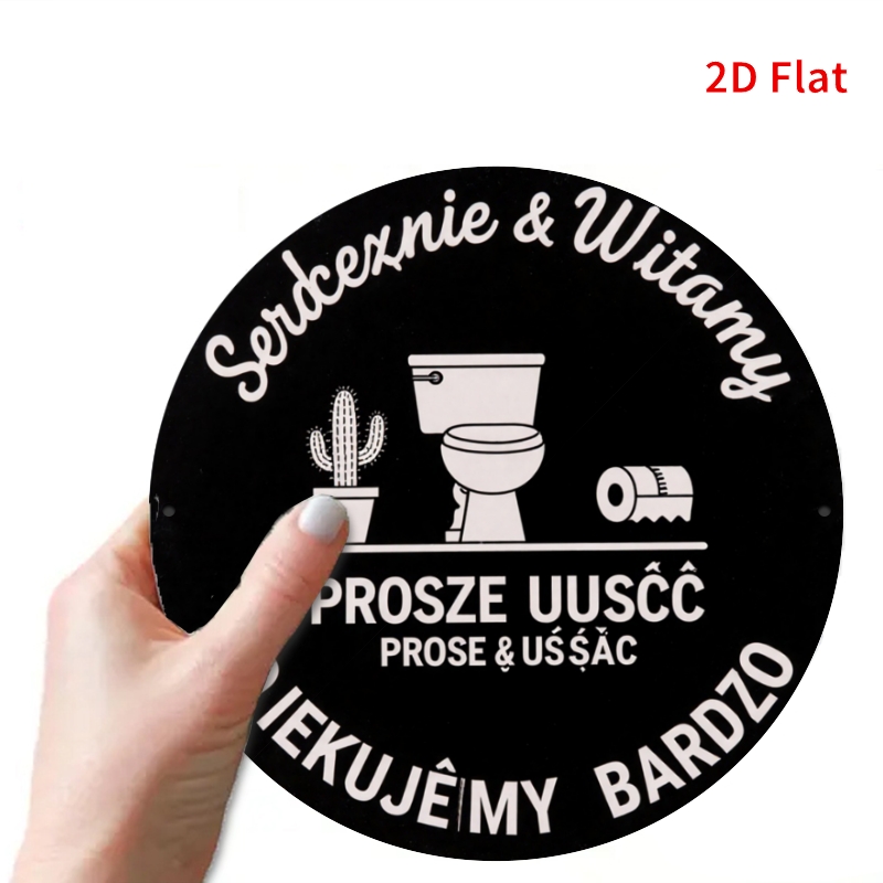 Vintage 7.87in Aluminum Sign,  - Home Bathroom Etiquette บทวิจารณ์และราคา