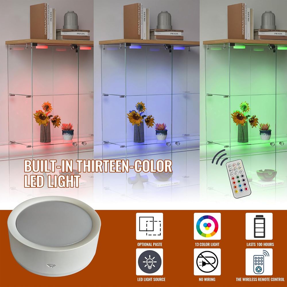 4-Tier Glass Cabinet with LED  - Home & Bathroom Building Products Pte Ltd บทวิจารณ์และราคา