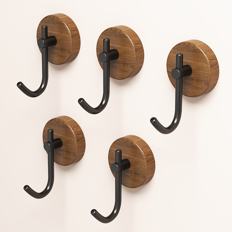 4/1pcs Wall Wood Hook Self-adh - Home Bathroom Key บทวิจารณ์และราคา