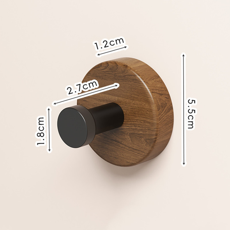 4/1pcs Wall Wood Hook Self-adh - Home Bathroom Key บทวิจารณ์และราคา