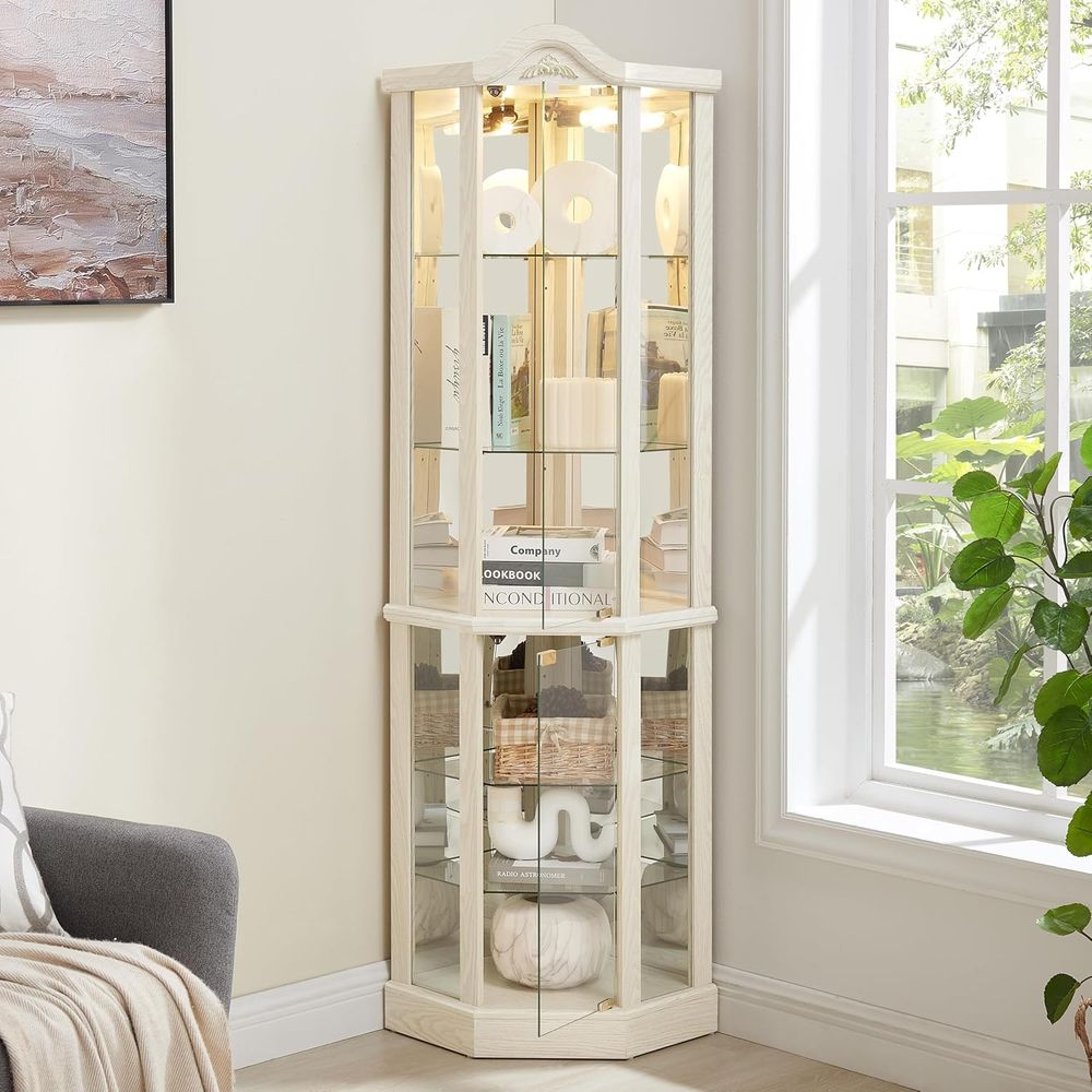 72 Tall Glass Curio Cabinet wi - Home & Bathroom Building Products Pte Ltd บทวิจารณ์และราคา