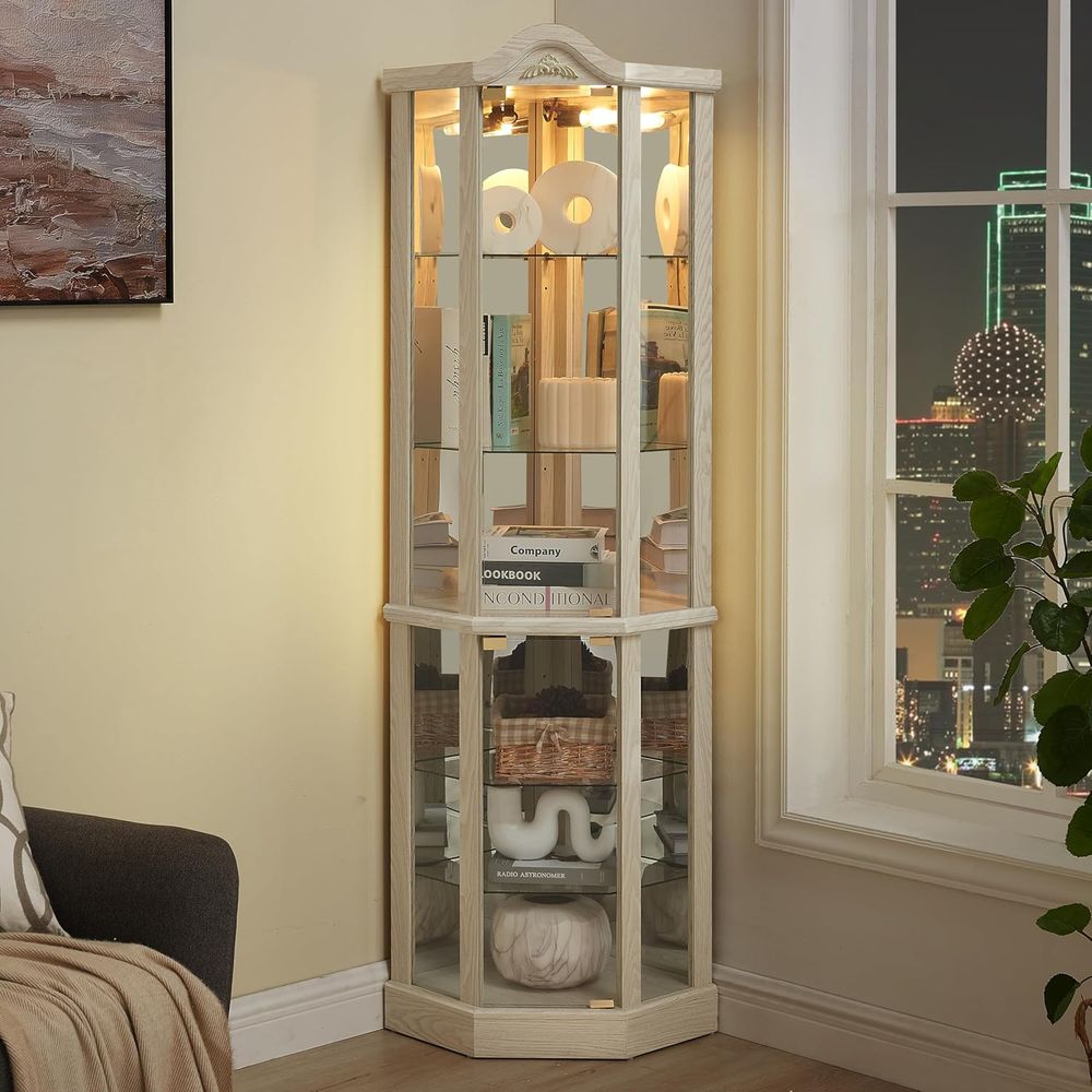 72 Tall Glass Curio Cabinet wi - Home & Bathroom Building Products Pte Ltd บทวิจารณ์และราคา