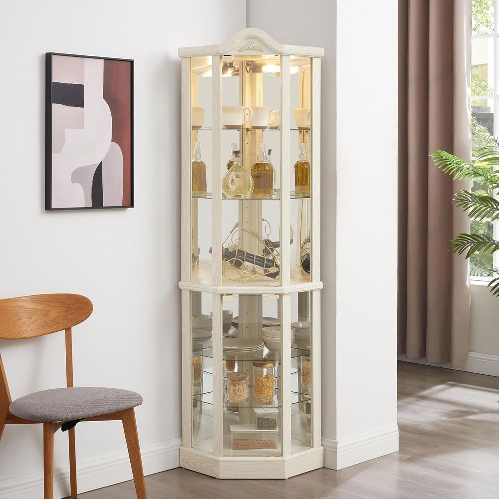 72 Tall Glass Curio Cabinet wi - Home & Bathroom Building Products Pte Ltd บทวิจารณ์และราคา