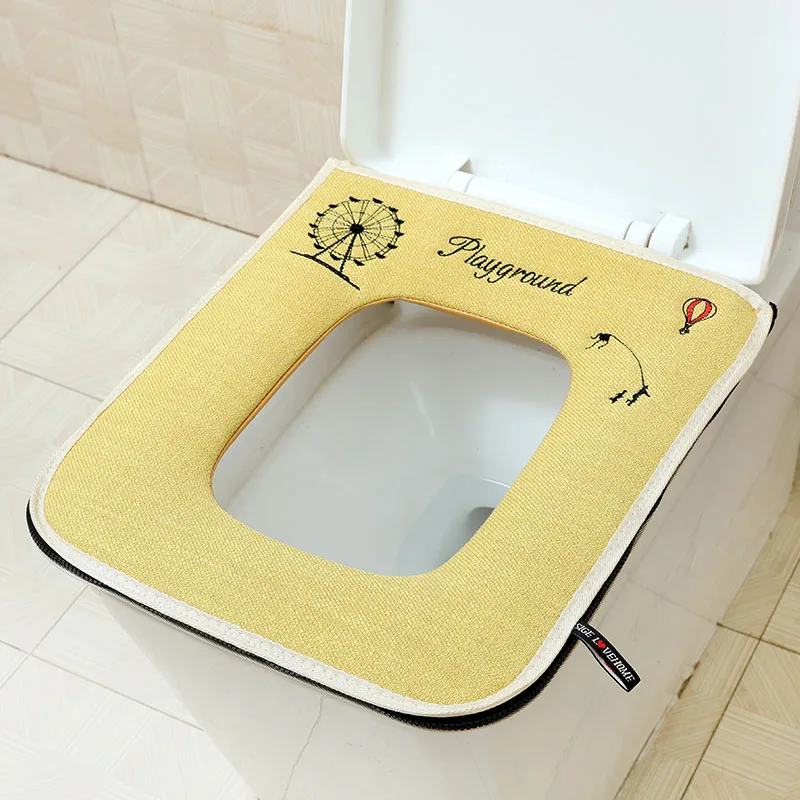 Square with Zipper Home Toilet - Home Bathroom Mats บทวิจารณ์และราคา