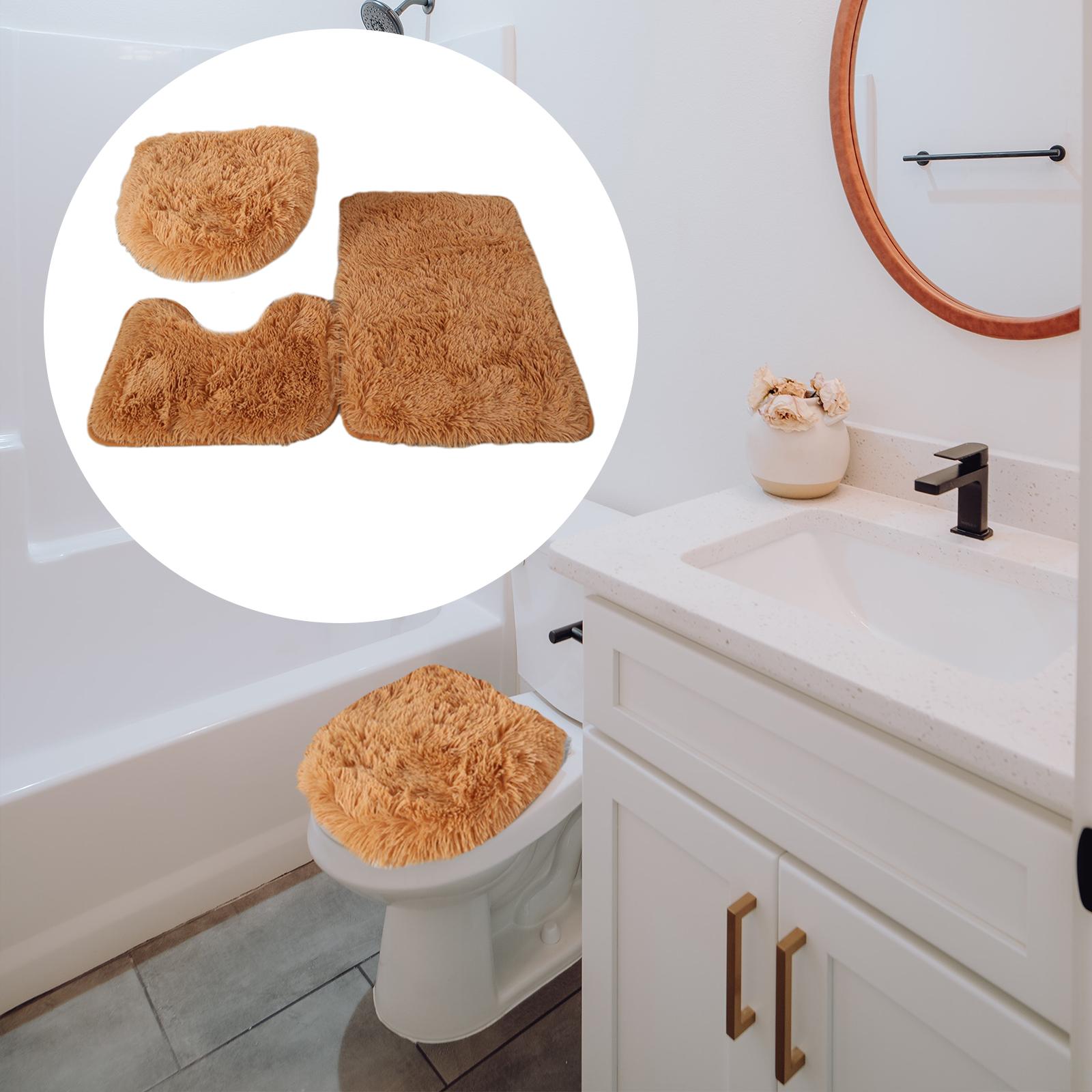 3Pcs Non Slip Bath Rugs Set To - Zara Home Bathroom Set บทวิจารณ์และราคา
