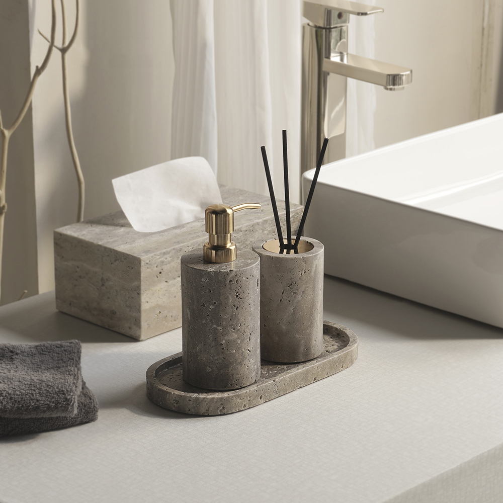 Grigio Travertino Bathroom Acc - Zara Home Bathroom Set บทวิจารณ์และราคา