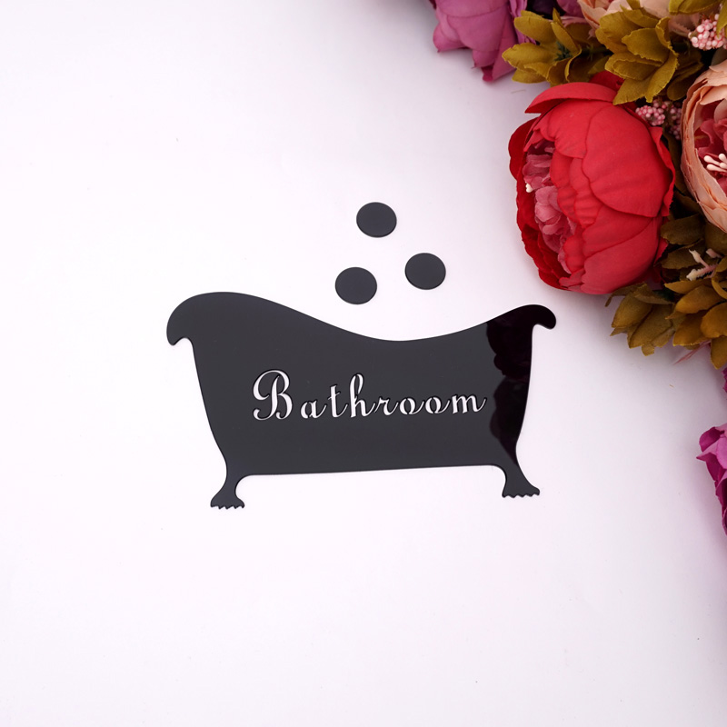 Bathroom Entrance Sign Acrylic - Home Bathroom Door Signs บทวิจารณ์และราคา