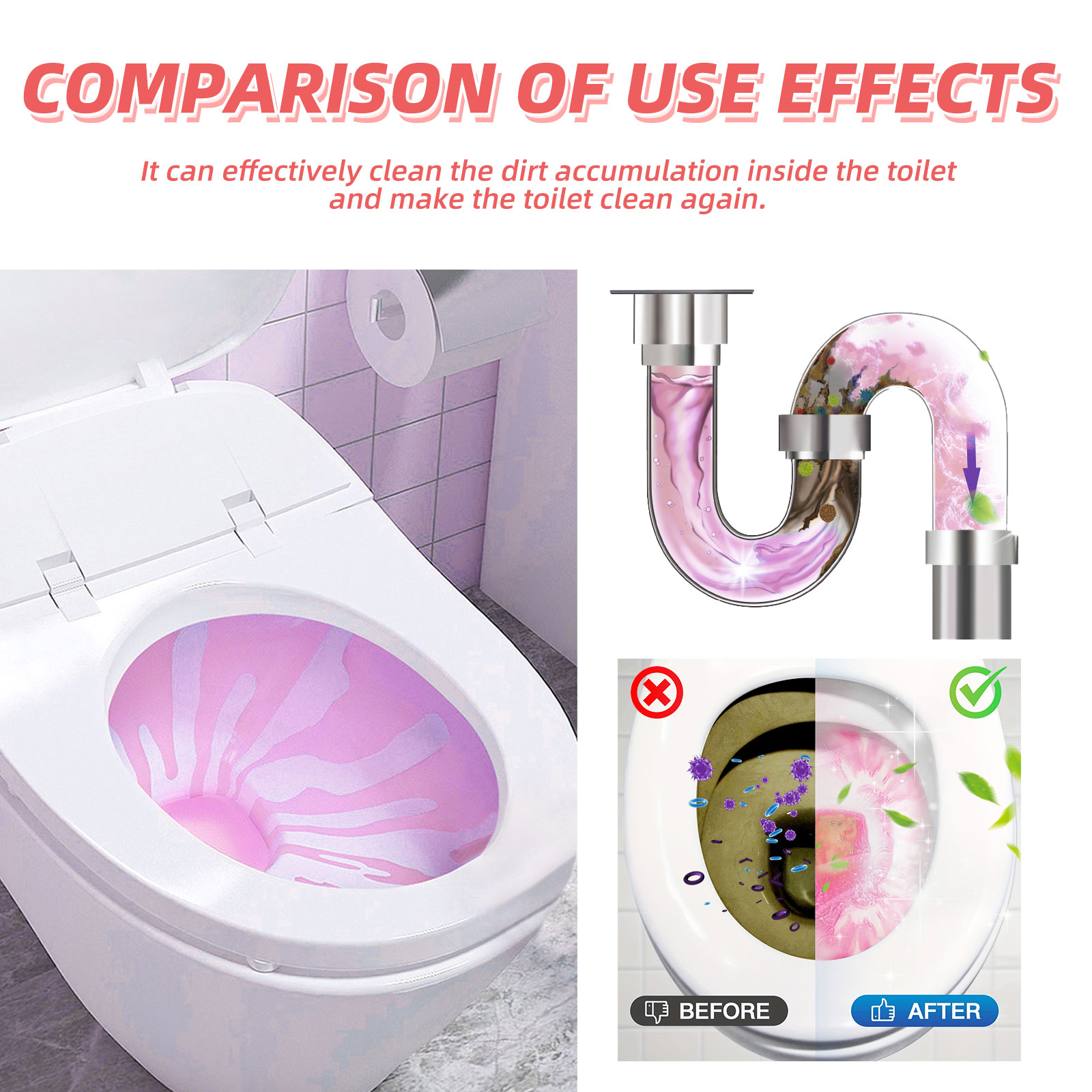 12pcs Toilet Cleaning Tablet R - Home Bathroom Urinal บทวิจารณ์และราคา